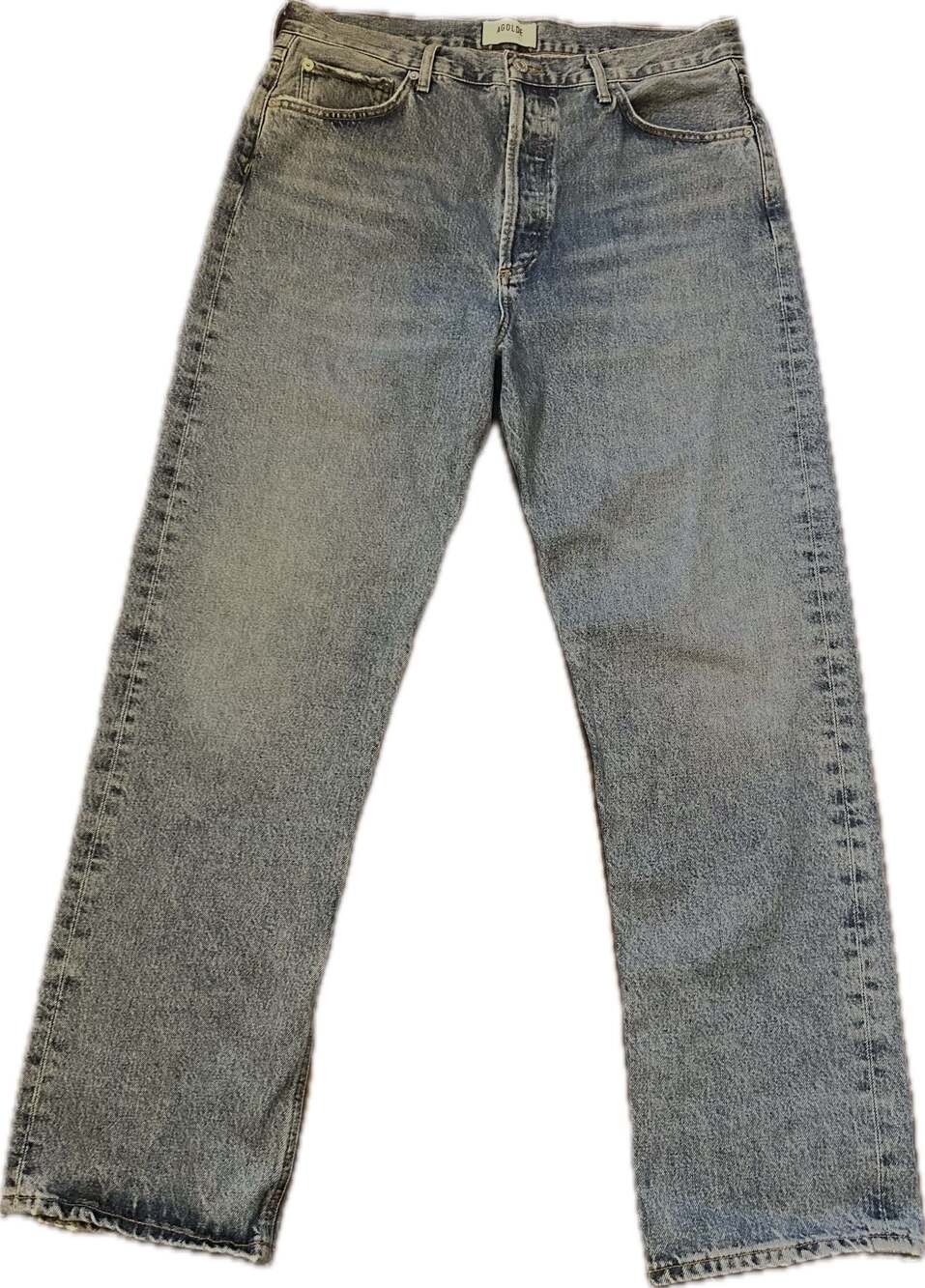 AGOLDE 90s Pinch Waist High Rise Straight Leg Jeans Minimalist Casual Classic